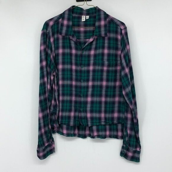 BP Green  and pink plaid button down flannel shirt - Picture 13 of 13